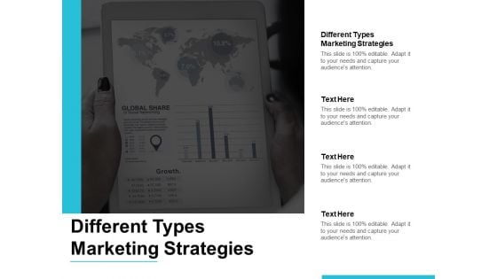 Different Types Marketing Strategies Ppt PowerPoint Presentation Pictures Model Cpb