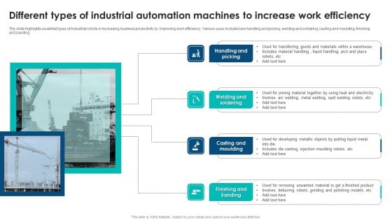 Different Types Of Industrial Automation Machines To Increase Work Efficiency Pictures PDF