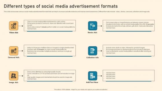 Different Types Of Social Media Advertisement Formats Ppt PowerPoint Presentation File Example PDF Different Types Of Social Media Advertisement Formats Ppt PowerPoint Presentation File Example PDF
