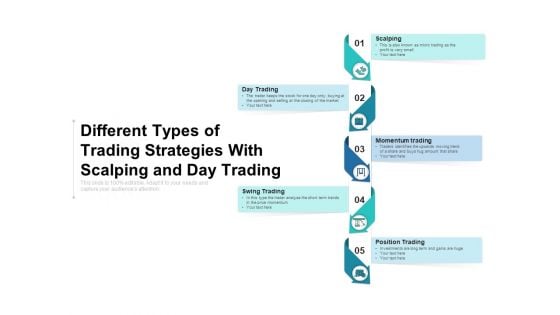 Different Types Of Trading Strategies With Scalping And Day Trading Ppt PowerPoint Presentation Slides Background Images PDF