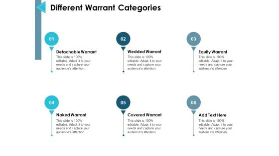 Different Warrant Categories Ppt PowerPoint Presentation File Inspiration