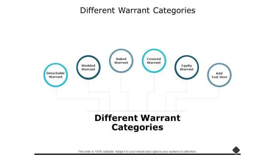 Different Warrant Categories Ppt PowerPoint Presentation Styles Templates