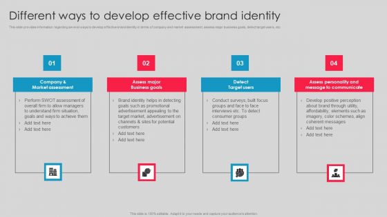 Different Ways To Develop Effective Brand Identity Download PDF