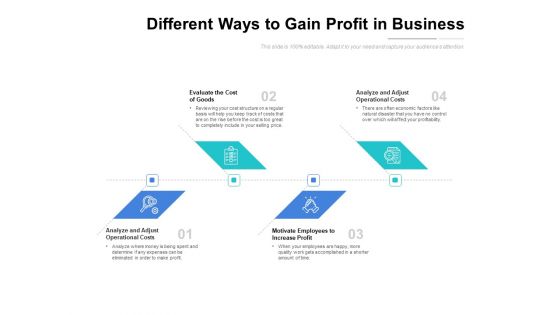 Different Ways To Gain Profit In Business Ppt PowerPoint Presentation Icon Layouts PDF