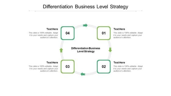 Differentiation Business Level Strategy Ppt PowerPoint Presentation Layouts Summary Cpb Pdf