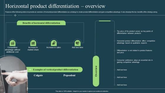 Differentiation Techniques Ways To Surpass Competitors Horizontal Product Differentiation Overview Information PDF