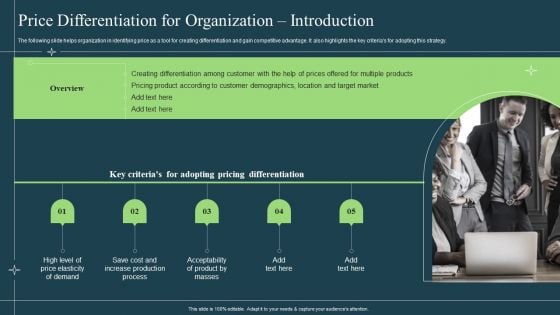 Differentiation Techniques Ways To Surpass Competitors Price Differentiation For Organization Introduction Download PDF