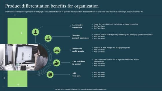 Differentiation Techniques Ways To Surpass Competitors Product Differentiation Benefits For Organization Information PDF