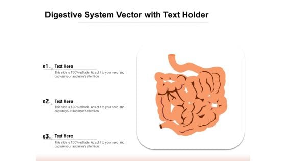 Digestive System Vector With Text Holder Ppt PowerPoint Presentation Professional Ideas PDF