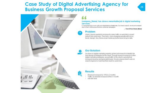 Digital Advertising Agency For Business Growth Proposal Ppt PowerPoint Presentation Complete Deck With Slides