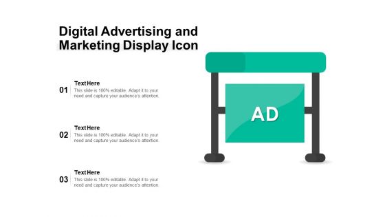 Digital Advertising And Marketing Display Icon Ppt PowerPoint Presentation Outline Sample PDF