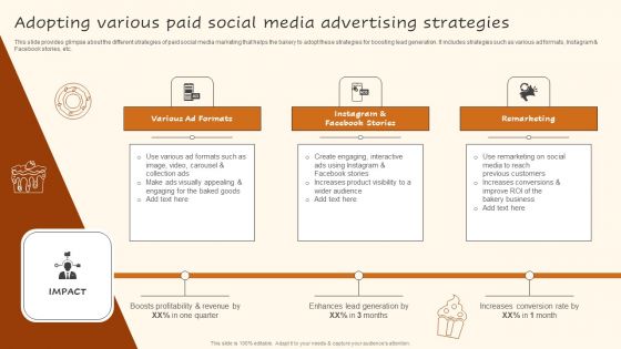 Digital Advertising Plan For Bakery Business Adopting Various Paid Social Media Professional PDF