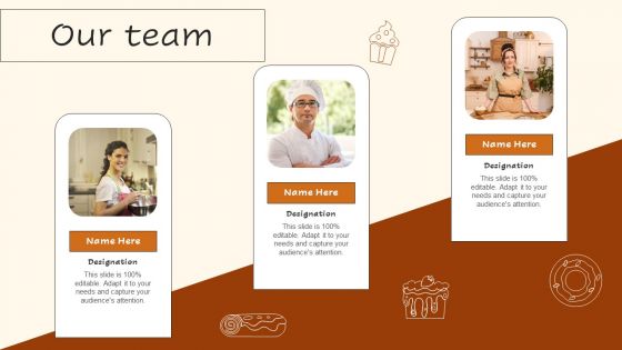 Digital Advertising Plan For Bakery Business Our Team Demonstration PDF