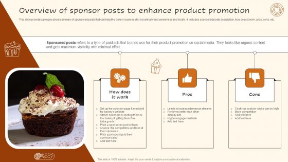 Digital Advertising Plan For Bakery Business Overview Of Sponsor Posts Formats PDF