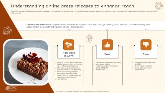 Digital Advertising Plan For Bakery Business Understanding Online Press Releases Sample PDF