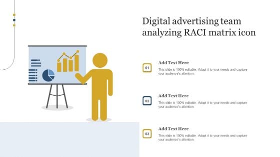 Digital Advertising Team Analyzing RACI Matrix Icon Portrait PDF