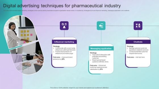 Digital Advertising Techniques For Pharmaceutical Industry Summary PDF