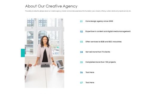 Digital Agency Pitch Presentation About Our Creative Agency Download PDF