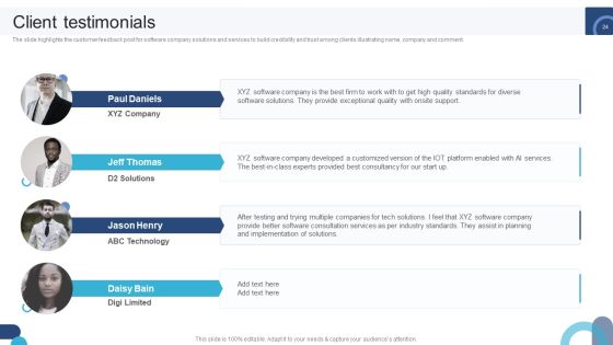 Digital Application Software Development Business Profile Ppt PowerPoint Presentation Complete Deck With Slides Slide24