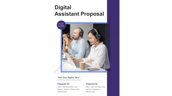 Digital Assistant Proposal Example Document Report Doc Pdf Ppt