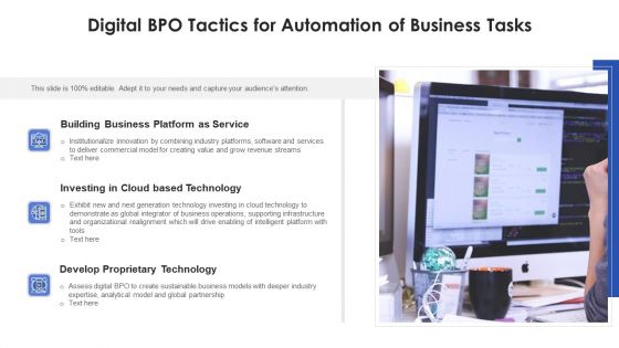 Digital BPO Tactics For Automation Of Business Tasks Ppt PowerPoint Presentation Gallery Graphics PDF