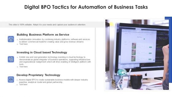 Digital BPO Tactics For Automation Of Business Tasks Ppt PowerPoint Presentation Gallery Graphics PDF