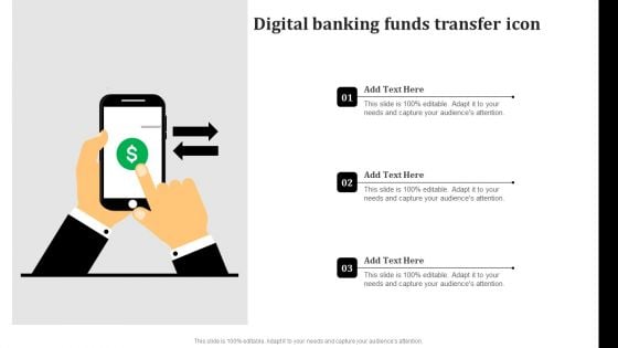 Digital Banking Funds Transfer Icon Background PDF