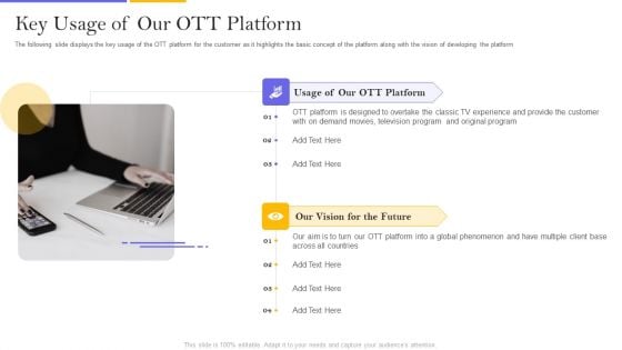Digital Broadcasting Services Industry Capital Raising Pitch Deck Key Usage Of Our OTT Themes PDF Digital Broadcasting Services Industry Capital Raising Pitch Deck Key Usage Of Our OTT Themes PDF