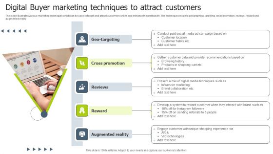 Digital Buyer Marketing Techniques To Attract Customers Sample PDF