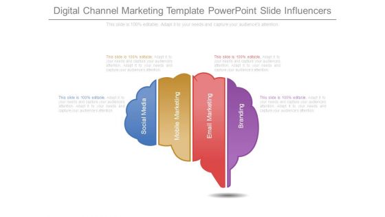 Digital Channel Marketing Template Powerpoint Slide Influencers