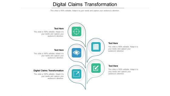 Digital Claims Transformation Ppt PowerPoint Presentation Icon Infographic Template Cpb Pdf