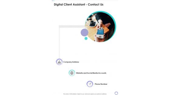 Digital Client Assistant Contact Us One Pager Sample Example Document