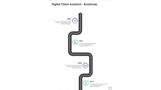 Digital Client Assistant Roadmap One Pager Sample Example Document