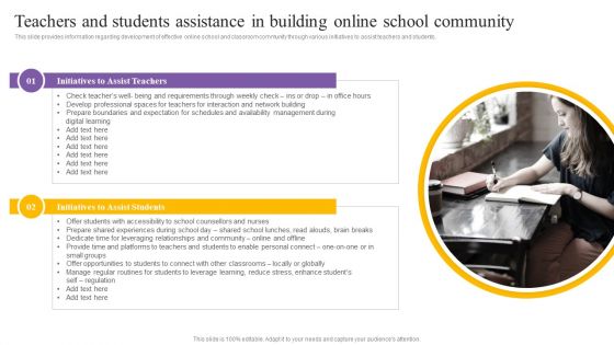 Digital Coaching And Learning Playbook Teachers And Students Assistance In Building Online School Community Background PDF