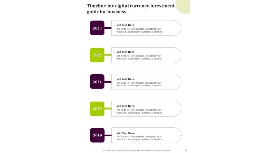 Digital Currency Investment Guide For Business Template