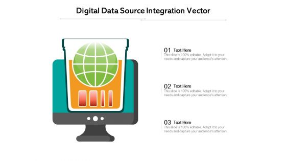 Digital Data Source Integration Vector Ppt PowerPoint Presentation Gallery Summary PDF