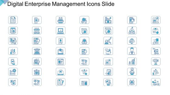 Digital Enterprise Management Digital Enterprise Management Icons Slide Ppt PowerPoint Presentation Gallery Example PDF