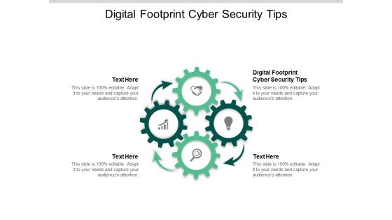 Digital Footprint Cyber Security Tips Ppt PowerPoint Presentation Infographic Template Backgrounds Cpb