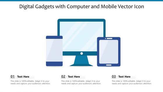 Digital Gadgets With Computer And Mobile Vector Icon Ppt PowerPoint Presentation File Ideas PDF