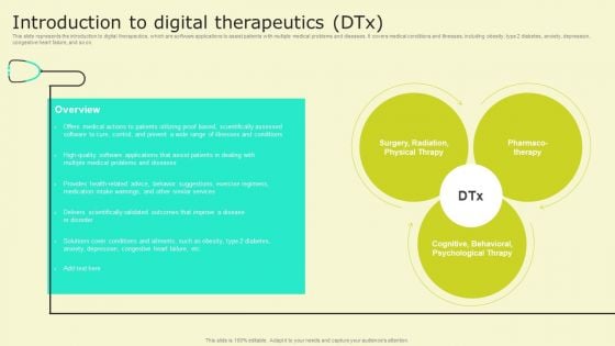 Digital Health Interventions Introduction To Digital Therapeutics Dtx Professional PDF