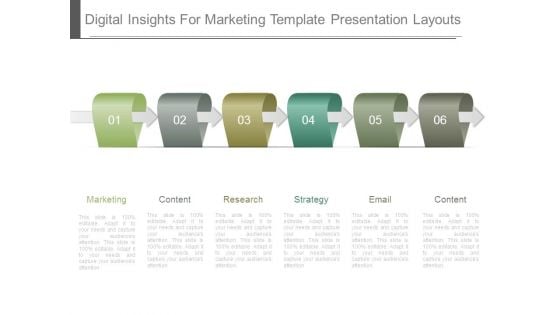 Digital Insights For Marketing Template Presentation Layouts