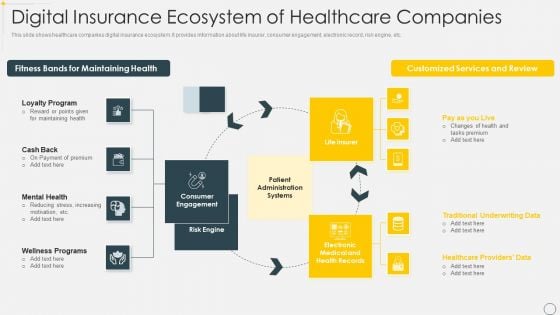 Digital Insurance Ecosystem Of Healthcare Companies Demonstration PDF