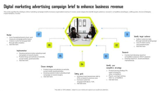 Digital Marketing Advertising Campaign Brief To Enhance Business Revenue Clipart PDF