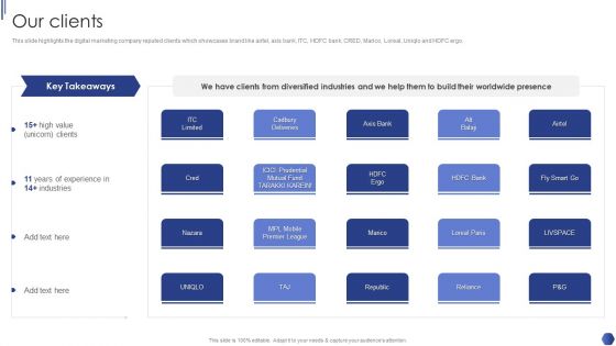 Digital Marketing Agency Business Profile Our Clients Elements PDF Digital Marketing Agency Business Profile Our Clients Elements PDF
