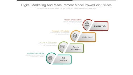 Digital Marketing And Measurement Model Powerpoint Slides