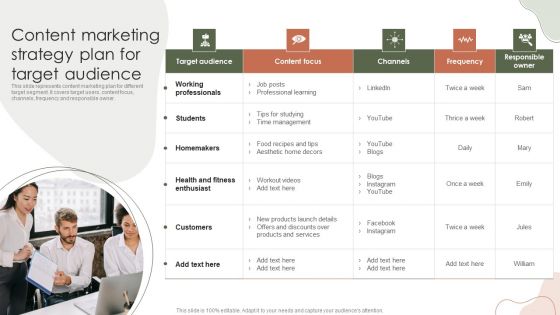 Digital Marketing Approach For Brand Awareness Content Marketing Strategy Plan For Target Audience Sample PDF Digital Marketing Approach For Brand Awareness Content Marketing Strategy Plan For Target Audience Sample PDF