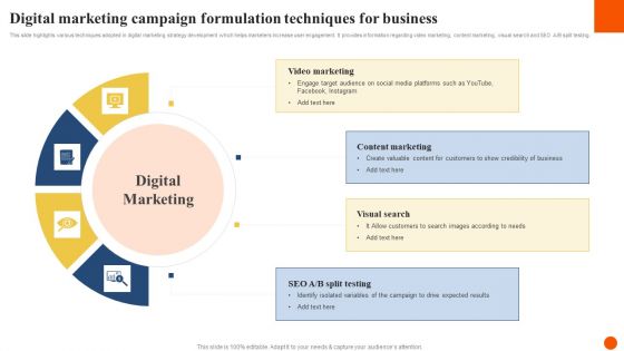 Digital Marketing Campaign Formulation Techniques For Business Themes PDF