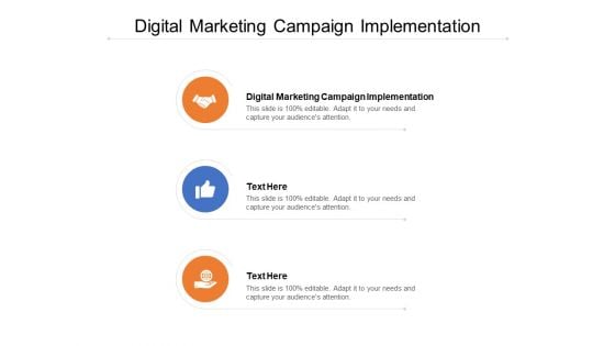 Digital Marketing Campaign Implementation Ppt PowerPoint Presentation Introduction Cpb