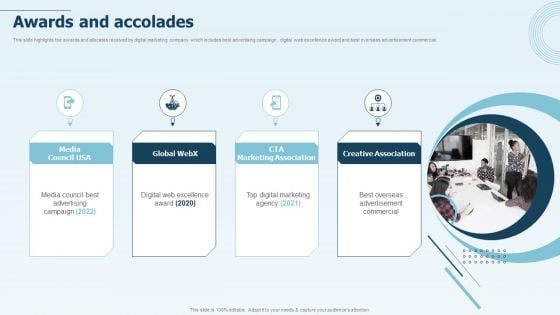 Digital Marketing Company Profile Awards And Accolades Graphics PDF Digital Marketing Company Profile Awards And Accolades Graphics PDF