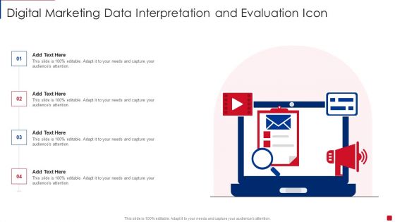 Digital Marketing Data Interpretation And Evaluation Icon Clipart PDF